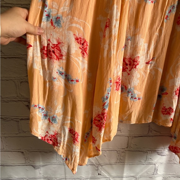 Torrid Strapless Floral Dress in Salmon - Picture 2 of 9